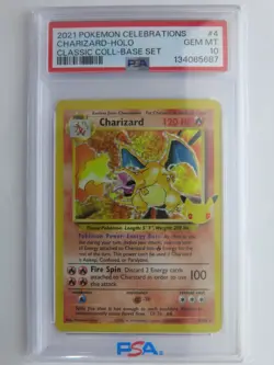 2021 Charizard Holo Pokemon Celebrations Classic Coll #4 PSA 10 GEM MINT Base - Image 1
