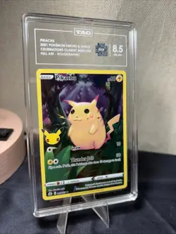 Pikachu 005/025 TAG 8.5 NM MT+ Full Art Celebrations Pokemon 2021 🔥 - Image 1