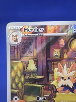Pokemon SV White Flare Herdier 155/086 Illustration Rare IR NM - Image 3