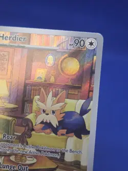 Pokemon SV White Flare Herdier 155/086 Illustration Rare IR NM - Image 4