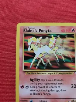 Pokemon: Blaine's Ponyta #063/132 Gym Heroes 2000 Vintage WOTC - NM / LP+ - M16 - Image 4