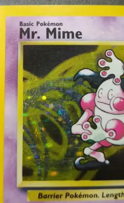 Rare Holographic Pokemon Jungle Set Mr. Mime 6/64 (Unlimited, English) - Image 4