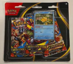 Pokemon Mega Evolution - Psyduck 3-Pack Booster Blister Factory Sealed -SEE PICS - Image 1