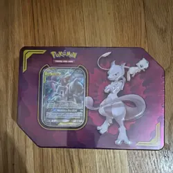Pokemon Power Partnership Tin Box Mewtwo Mew GX Promo 2019 - Image 1