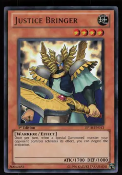 Justice Bringer DP10-EN013 Ultra Rare Duelist Pack: Yusei 3 1st Edition Yu-Gi-Oh - Image 1