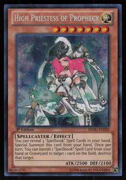 High Priestess of Prophecy REDU-EN020 Secret Rare 1st Edition Yu-Gi-Oh - Image 1