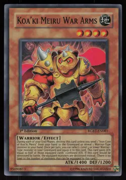 Koa'ki Meiru War Arms RGBT-EN081 Super Rare Raging Battle 1st Edition Yu-Gi-Oh - Image 1