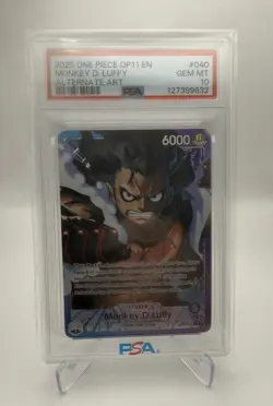 Monkey.D.Luffy (040) (Alternate Art) OP11-040 A Fist of Divine Speed Foil - Image 1