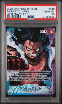 Monkey.D.Luffy (040) (Alternate Art) OP11-040 A Fist of Divine Speed Foil - Image 3