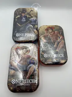 One Piece Tin Pack Set Vol.2 TS-02 OP-13 Lot of 3 Sealed - Image 1