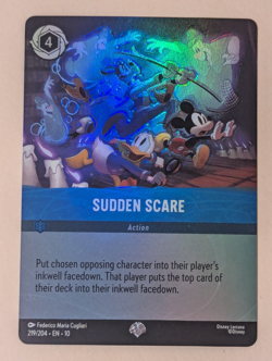 Sudden Scare 219/204 Foil Epic Whispers In The Well Disney Lorcana TCG - Image 1