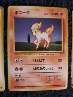 Ponyta Base Set No. 077 Japanese Pokemon Card. - Image 1