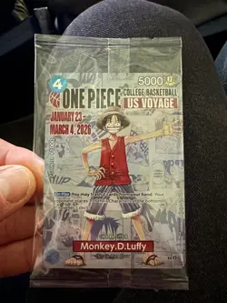 One Piece Monkey.D.Luffy College Basketball Promo Card +Gonzaga Poster - Image 1