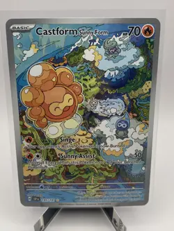 Castform Sunny Form 195/191 Illustration Rare Surging Sparks Pokemon Card - Image 1