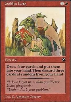 Goblin Lore Light Play, English Magic the Gathering MTG Portal Second Age - Image 1