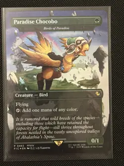 MTG Paradise Chocobo Borderless Foil - Final Fantasy FIC 0483 NM - Image 1