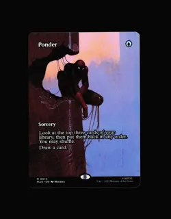 MTG: Ponder (Borderless) #13 M Normal NM Marvel Universe Eternal-Legal - Image 1