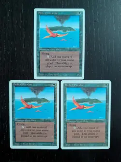 Birds of Paradise Set of 3 * REVISED * 1 NM + 2 LP * Magic the Gathering MtG - Image 1