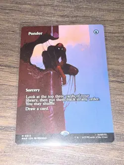MTG Ponder - Borderless, NM-Mint, English Marvel Eternal-Legal - Image 1