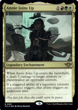 Annie Joins Up FOIL Outlaws of Thunder Junction Magic MTG NM - Image 1