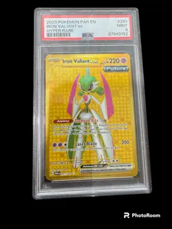 IRON VALIANT EX 261/182 GOLD HYPER RARE PSA MINT 9 PARADOX RIFT POKEMON ENGLISH - Image 1