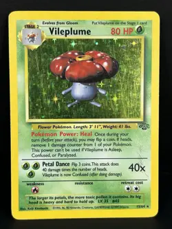 Vileplume 15/64 - Jungle Holo Rare Pokemon TCG WOTC 1999 - Image 1