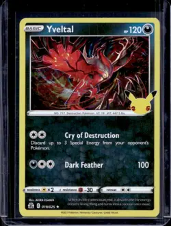 2021 Pokemon SWSH Celebrations Yveltal #019/025 - Image 1