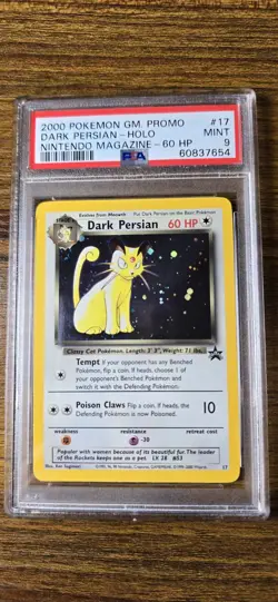 Dark Persian Holo 17 GM Pokemon 2000 PSA 9 - Image 1
