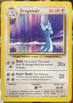 NM 🔥 Pokemon Card - Dragonair Base Set 18/102 Rare - Image 1