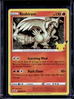 2021 Pokemon SWSH Celebrations Reshiram #002/025 - Image 1