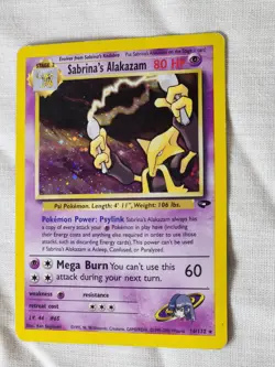 Played Sabrina's Alakazam - Swirl 16 Gym Challenge Pokemon TCG - Image 1
