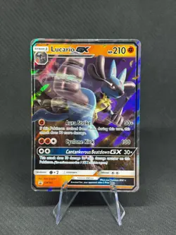 Lucario GX SM100 Pokemon TCG Sun and Moon MP - Image 1