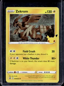 2021 Pokemon SWSH Celebrations Zekrom Holo #010/025 - Image 1