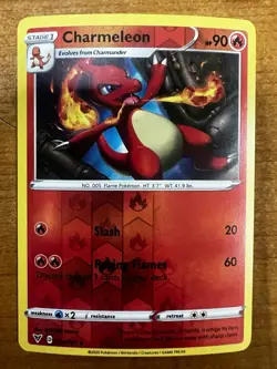 Pokemon TCG Charmeleon Card 024/185 Vivid Voltage Reverse Holo Nm - Image 1