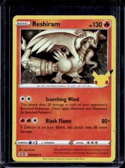 2021 Pokemon SWSH Celebrations Reshiram #002/025 - Image 1