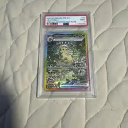 2025 POKEMON PRISMATIC EVOLUTIONS SPECIAL ILLUSTRATION RARE LEAFEON EX PSA 9 - Image 1