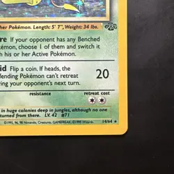 Pokemon Vintage Holo Victreebel Jungle 14/64 WotC 1999 - Image 4