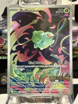 Bulbasaur Mega Evolution Stamped Illustration Rare 133/132 NM Pokemon Sealed TZ - Image 1