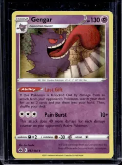 2021 Pokemon SWSH Chilling Reign Gengar Holo #057/198 - Image 1