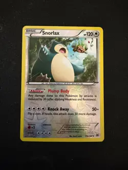 Snorlax XY BREAKthrough 118/162 Reverse Holo Pokemon TCG - LP+ - Image 1