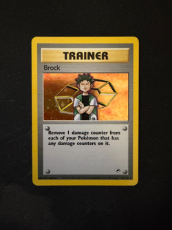 Brock Pokemon Trainer Gym Heroes Holo Rare 15/132 Pokemon TCG - LP+ - Image 1