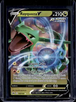 2023 Pokemon SWSH Crown Zenith Rayquaza V #100/159 - Image 1