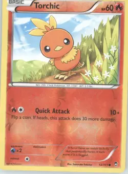 Torchic Reverse Holo Pokemon tcg XY - Furious Fists #12/111 - Image 1