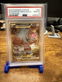 Pokemon TCG Bloodmoon Ursaluna EX 222/167 Twilight Masquerade PSA 10 - Image 1