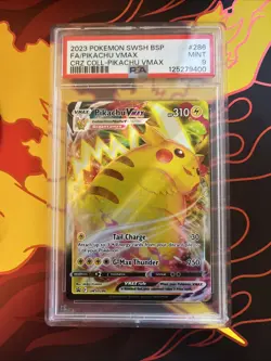 Pokemon 2023 Pikachu VMAX SWSH286 SWSH Black Star Promo PSA 9 MINT Crown Zenith - Image 1