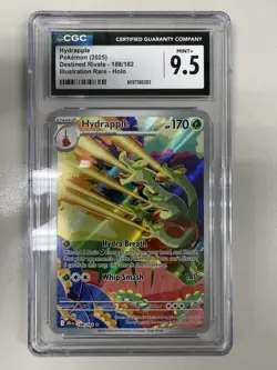 2025 Pokemon Destined Rivals Hydrapple Illustration Rare 188/182 CGC 9.5 Mint + - Image 1