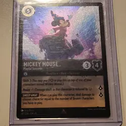 HOLO Disney Lorcana 2024 Mickey Mouse Playful Sorcerer 187/204 - Near Mint - Image 5