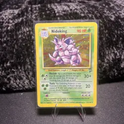 Nidoking 11/130 Holo Rare Base Set 2 Heavily Played Pokemon Card - Image 1