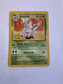 NIDORINO - Base Set - 37/102 - Uncommon - Pokemon Card - Unlimited Edition - MP - Image 1