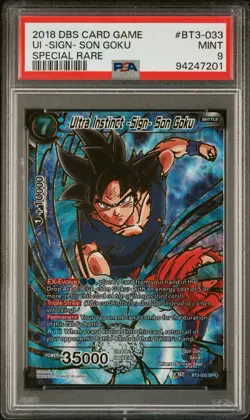 Dragon Ball Super Card Game Ultra Instinct -Sign- Son Goku Series 3 PSA 9 - Image 1